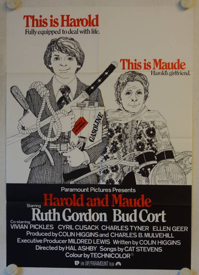Harold und Maude originales deutsches Filmplakat (R80s)